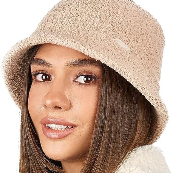 Winter Bucket Hat Fluffy Faux Fur Fisherman Plush Warm Hats  Braxton Women Winter Plush Faux Fur  Fluffy Sherpa Bucket Hats